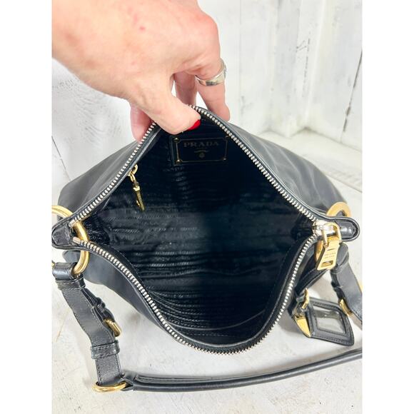 Prada Milano Tessuto Adjustable Single Strap Shoulder Handbag Black - Picture 15 of 16